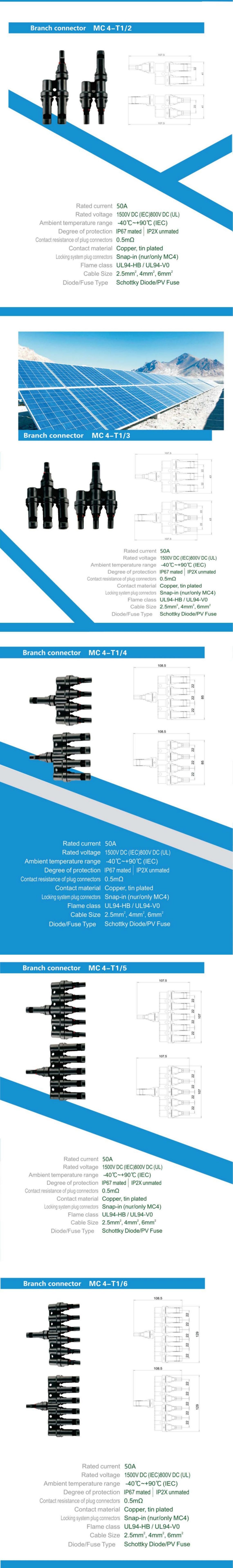 Connettore di derivazione solare MC4