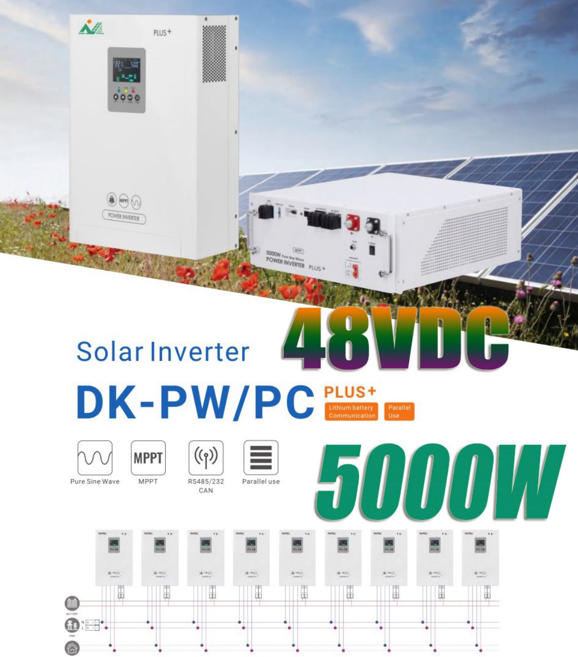 អាំងវឺតទ័រ Hybrid SOLAR POWER Inverter