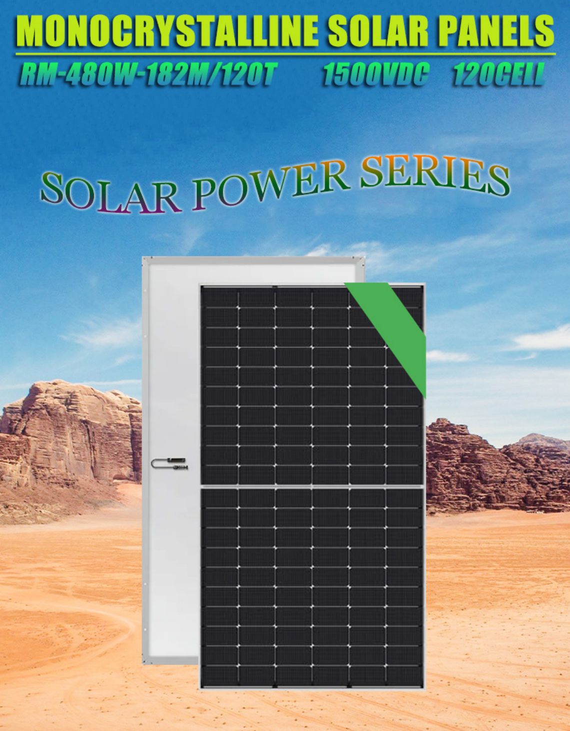 Isu elisha RM-460W 470W 480W amaphaneli elanga okuhlala athengiswa i-mono solar panel