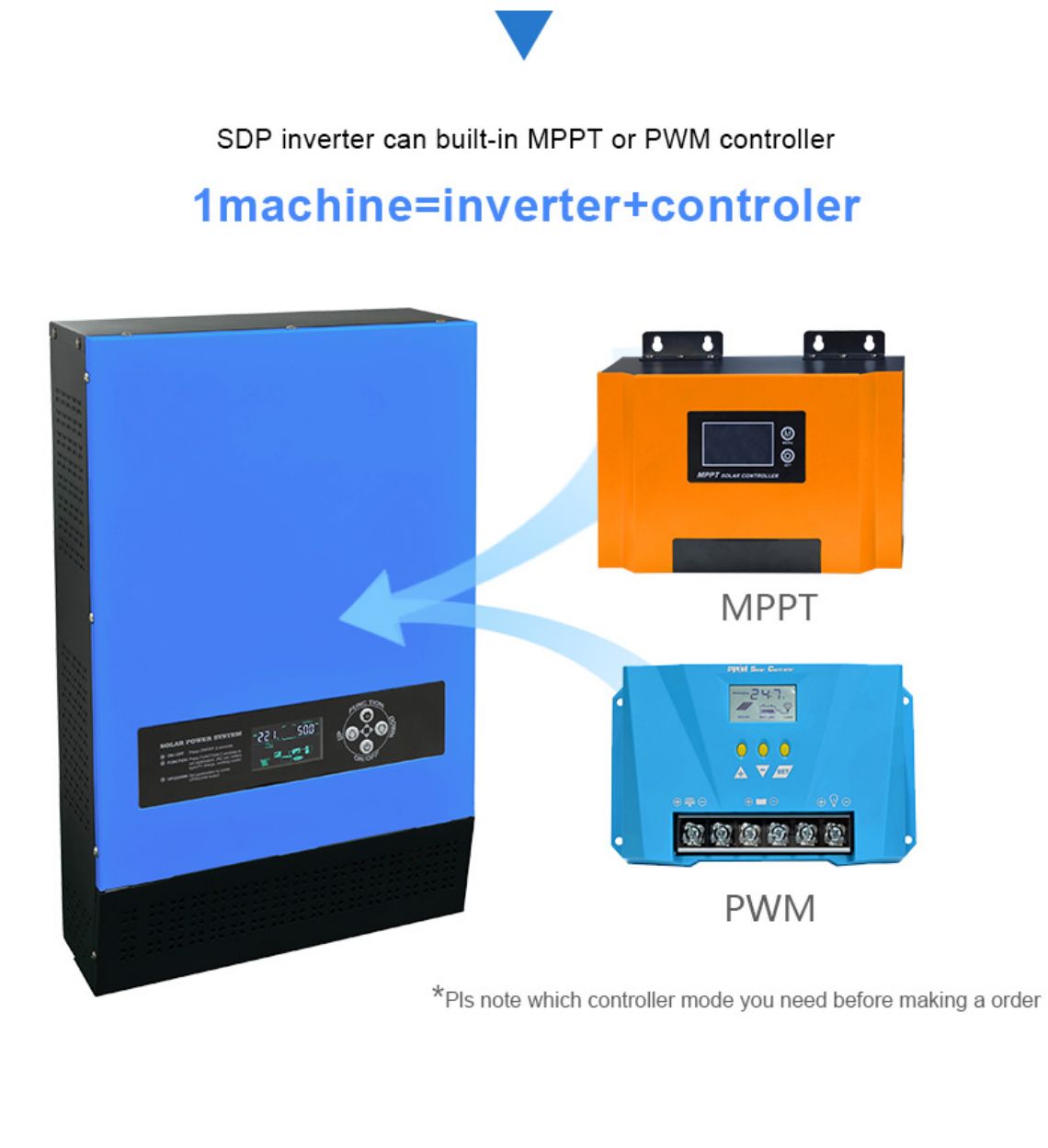 Hybrid inverter solar power inverter