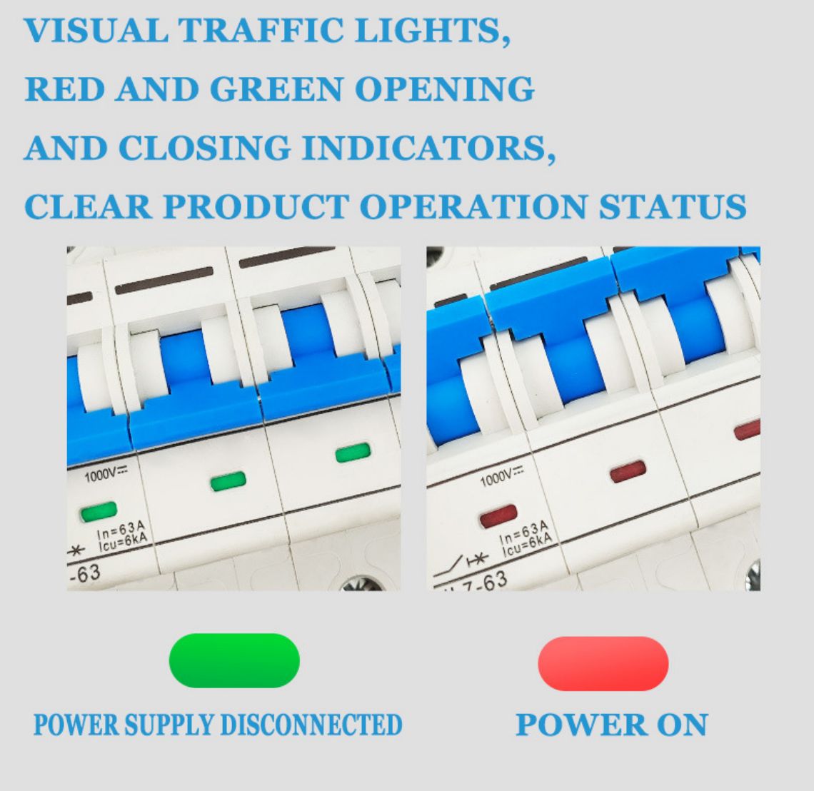 కొత్త ZL7 12-1200VDC 1-4P 1-125A సోలార్ ఫోటోవోల్టాయిక్ హై బ్రేకింగ్ మినియేచర్ DC సర్క్యూట్ బ్రేకర్