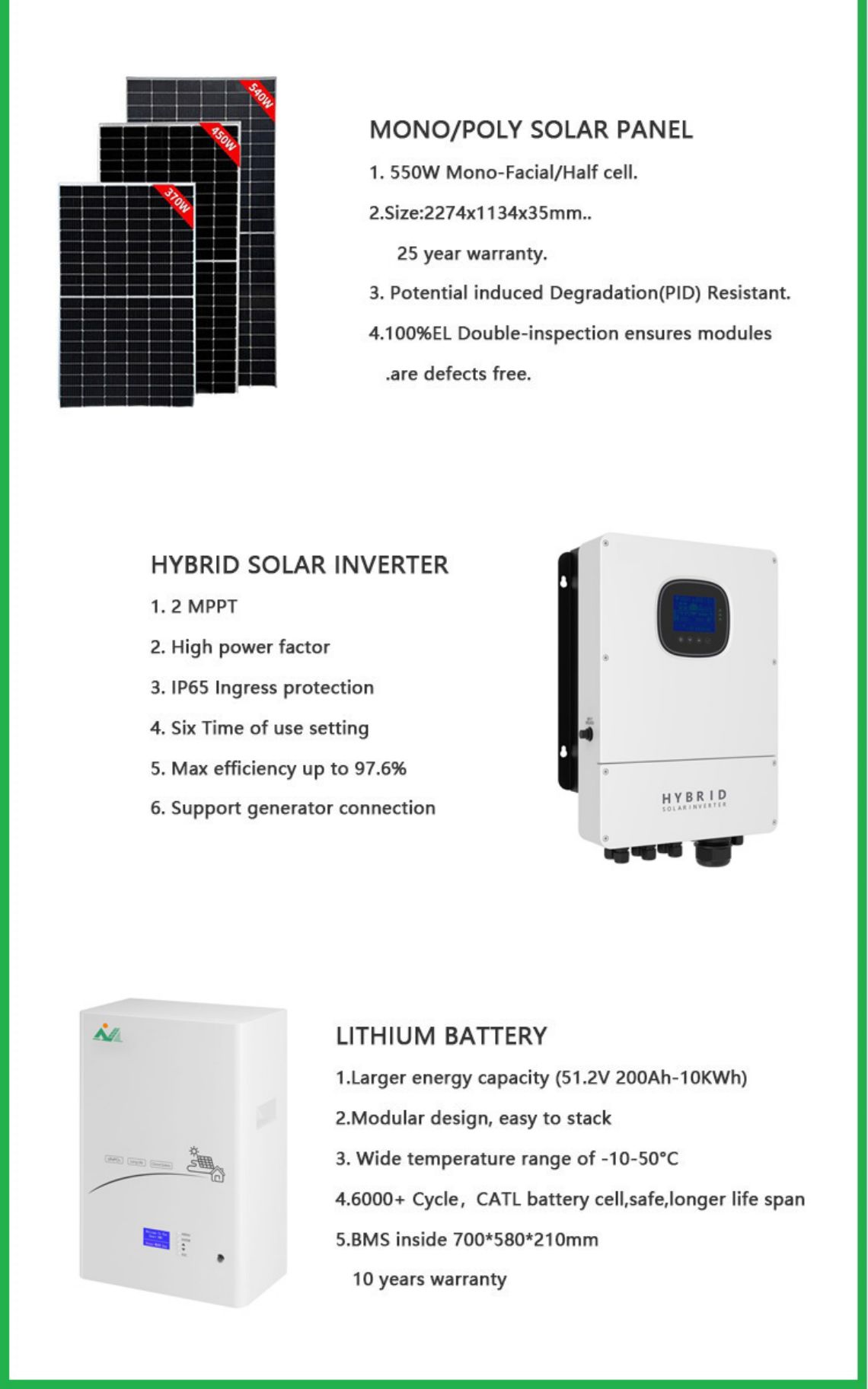solarni modul，sustav solarne energije