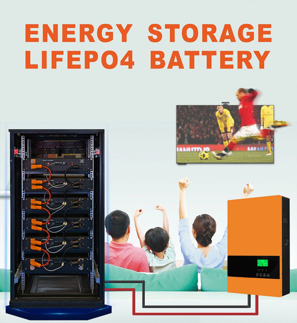 Rack-mount iron phosphate energy storage lithium battery