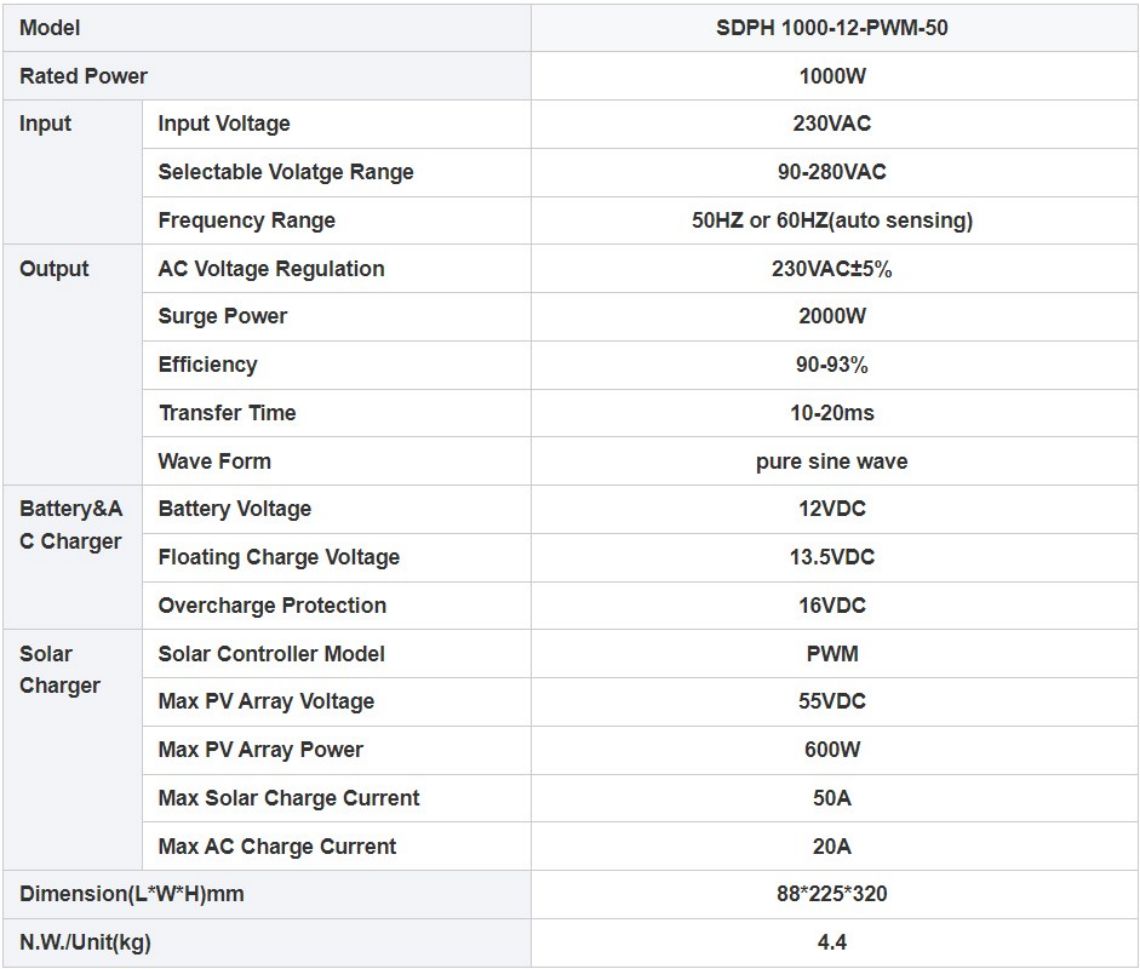 Inverter ibridu SOLAR POWER INVERTER