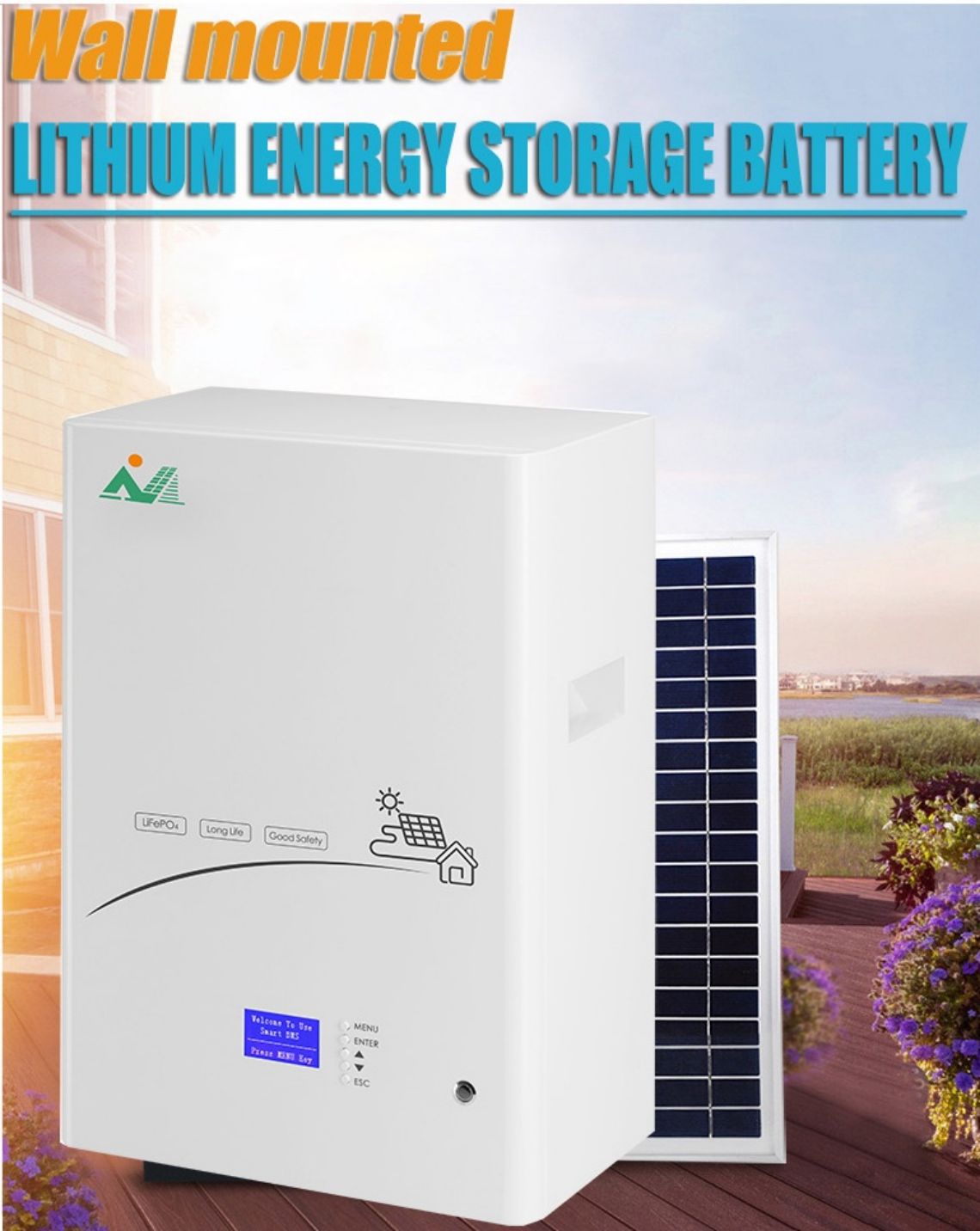 Wall mounted lithium energy storage battery