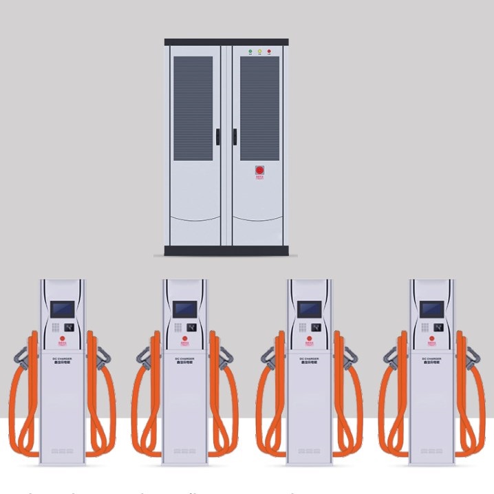 Low price hot sale DC-360KW 200-750V 0-1080A split type new energy electric vehicle flexible charging stack