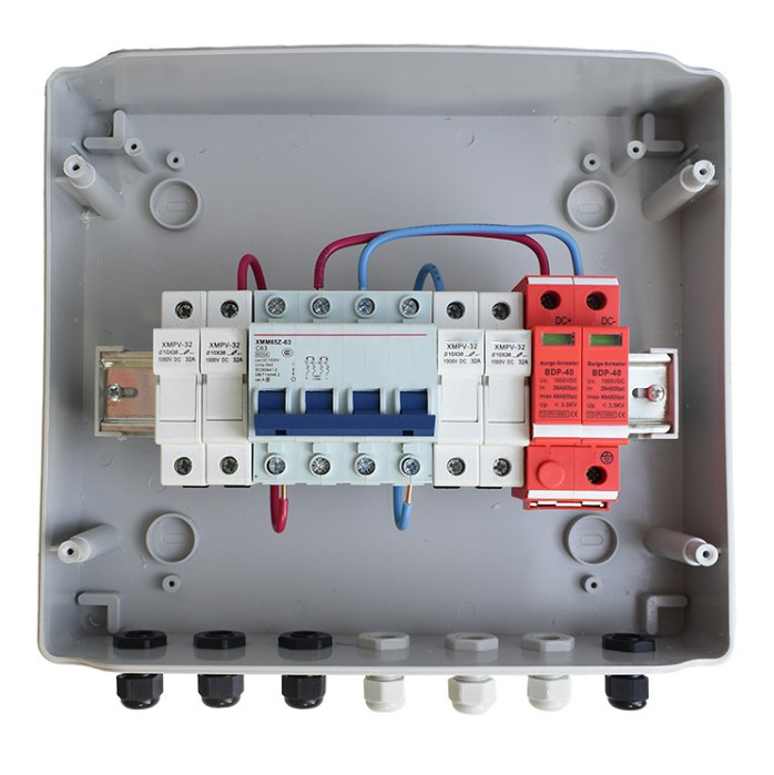Solar dc combiner box