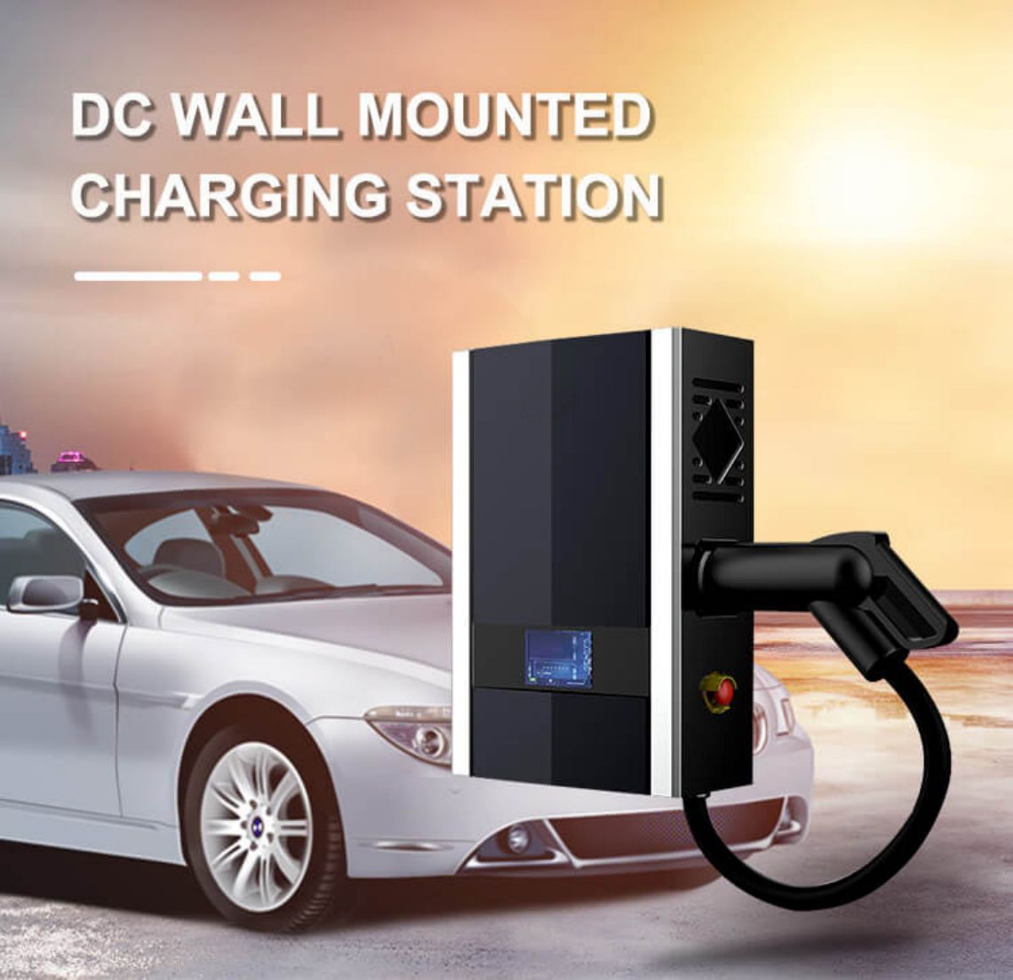 Household wall mounted DC EV quick charger station